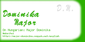 dominika major business card